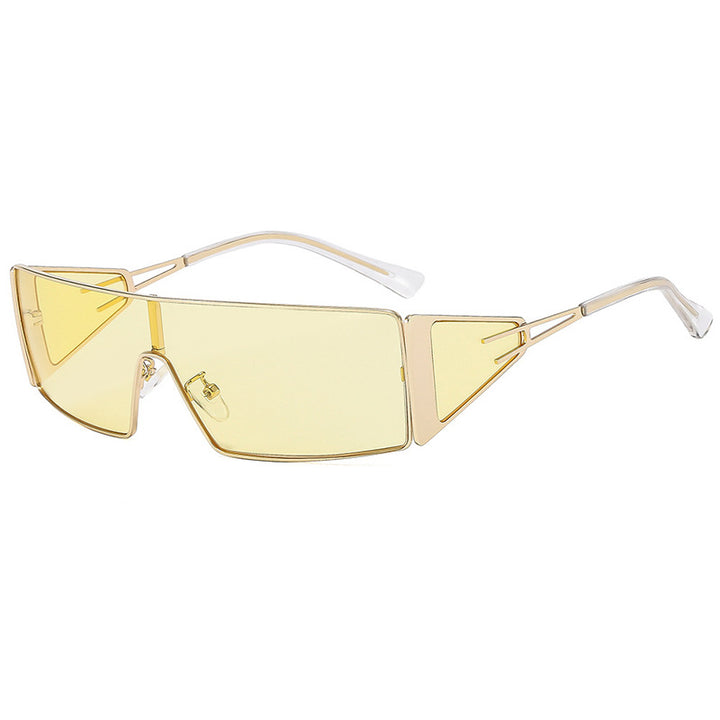 Dame geometrisk solbrille med futuristisk design og slitesterk ramme Skanto