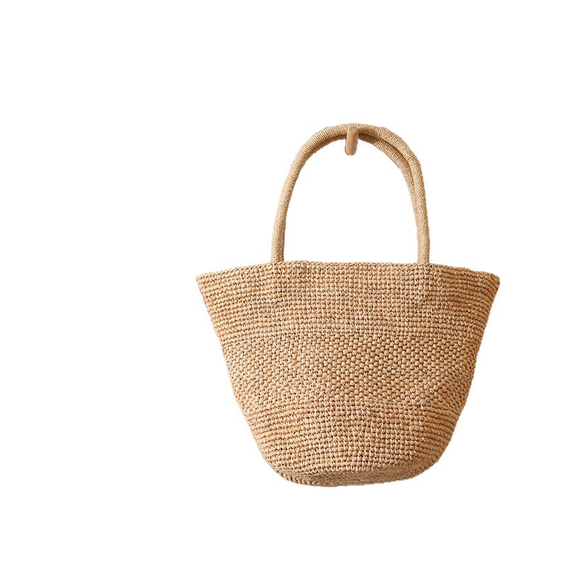 Håndlagd basttote bag med robuste håndtak Skanto