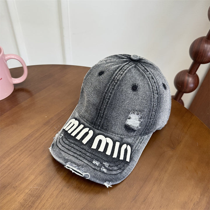 Kvinne's Slitt Grafisk Baseball Caps Skanto