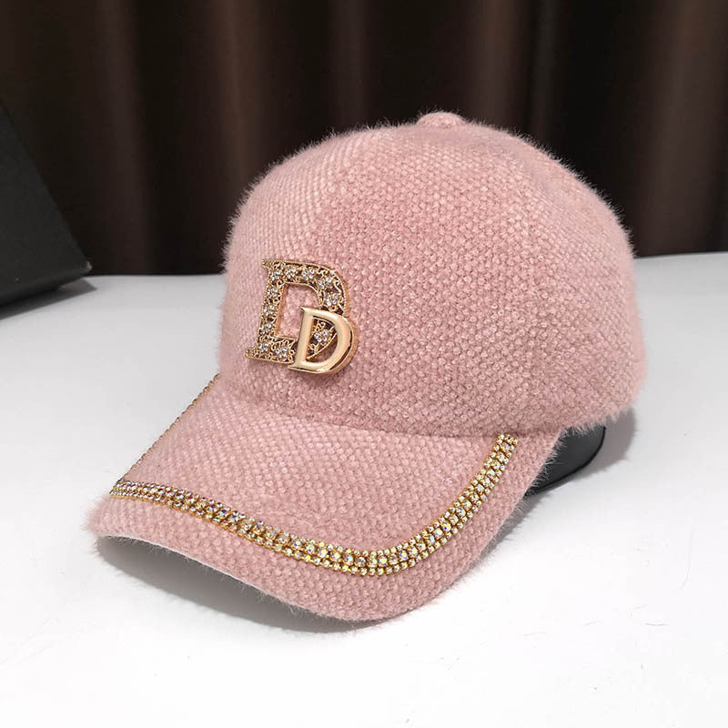 Kvinne Luksus Pyntet Fleece Baseball Cap Skanto