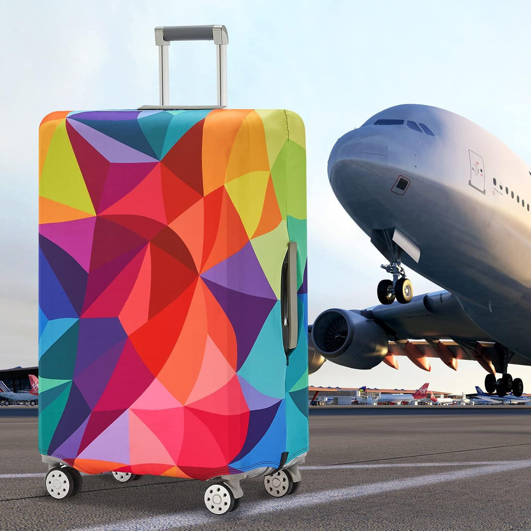 Unisex nan elastisk kofferdeksel med verdensreise motiv for hardt skall trolley og spinnerhjul Skanto
