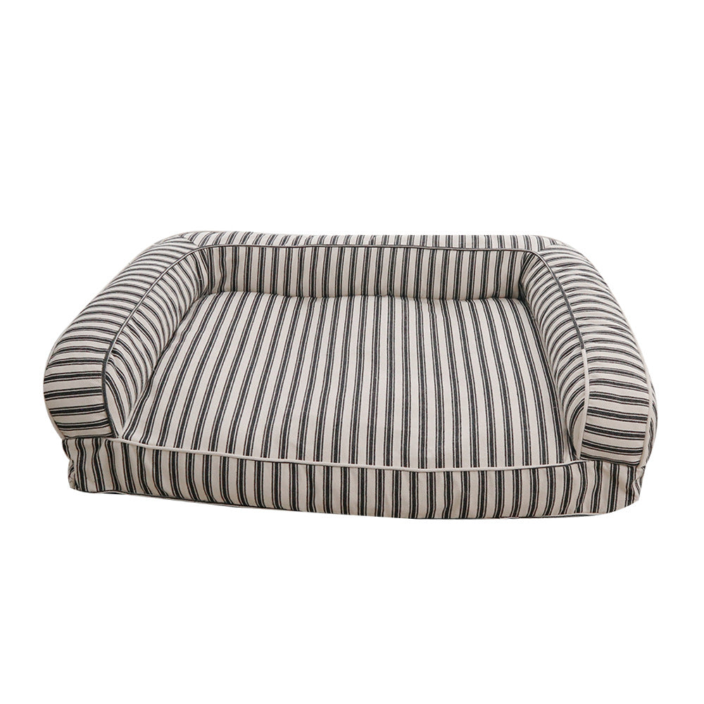 Stripet ortopedisk hundesofa