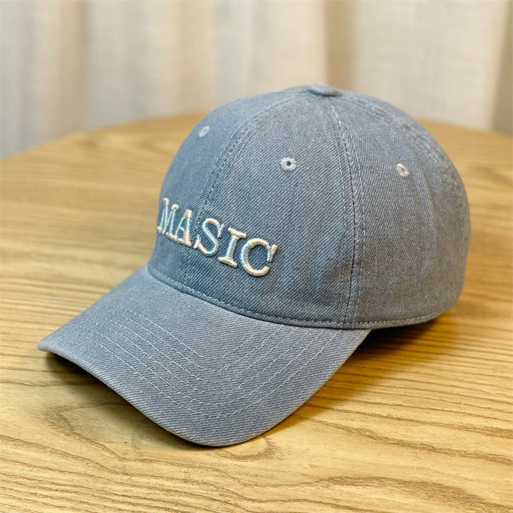 Kvinnebrodert denim baseball cap Skanto
