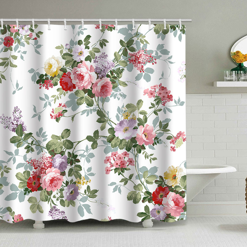 Blomstertrykk dusjkappe Skanto