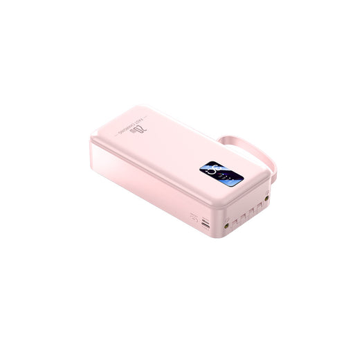 bærbar hurtiglade-powerbank med indbyggede ladekabler Skanto