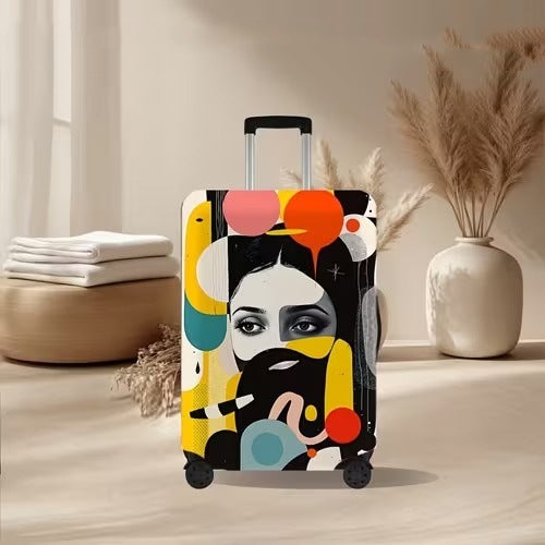 Unisex nan elastisk koffertrekk med vulkansk lava-marmordesign, elastisk beskyttelsestrekk for Trolley Skanto