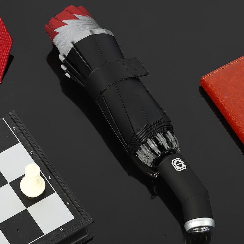 Damer kompakt og innovativ dobbel-trigger-regnparaply Skanto