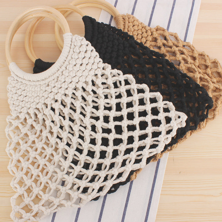 Modern Macrame Handbag with Inner Pocket Skanto