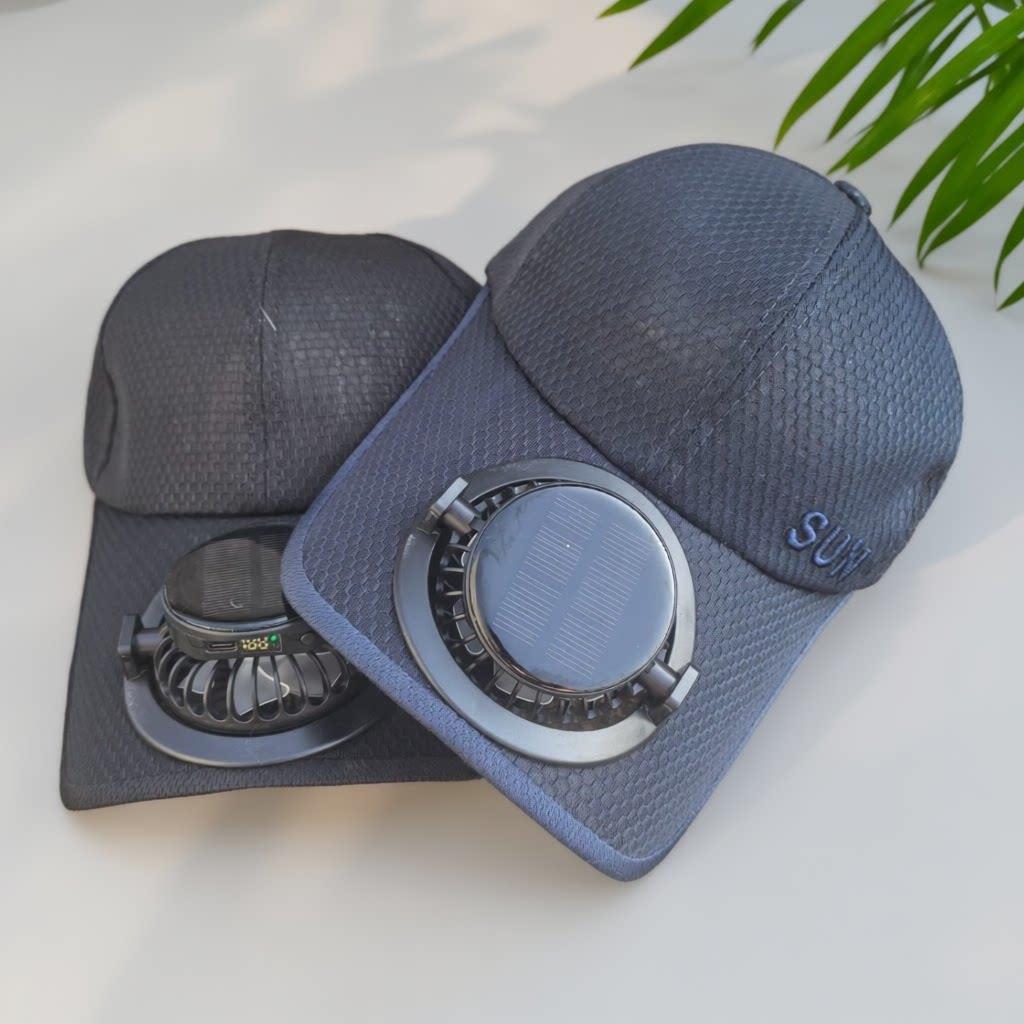 Ventilert baseball caps med avtakbar oppladbar vifte Skanto