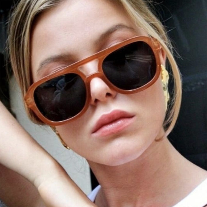 Dame modisch sport solbrille med bred, fleksibel ramme Skanto