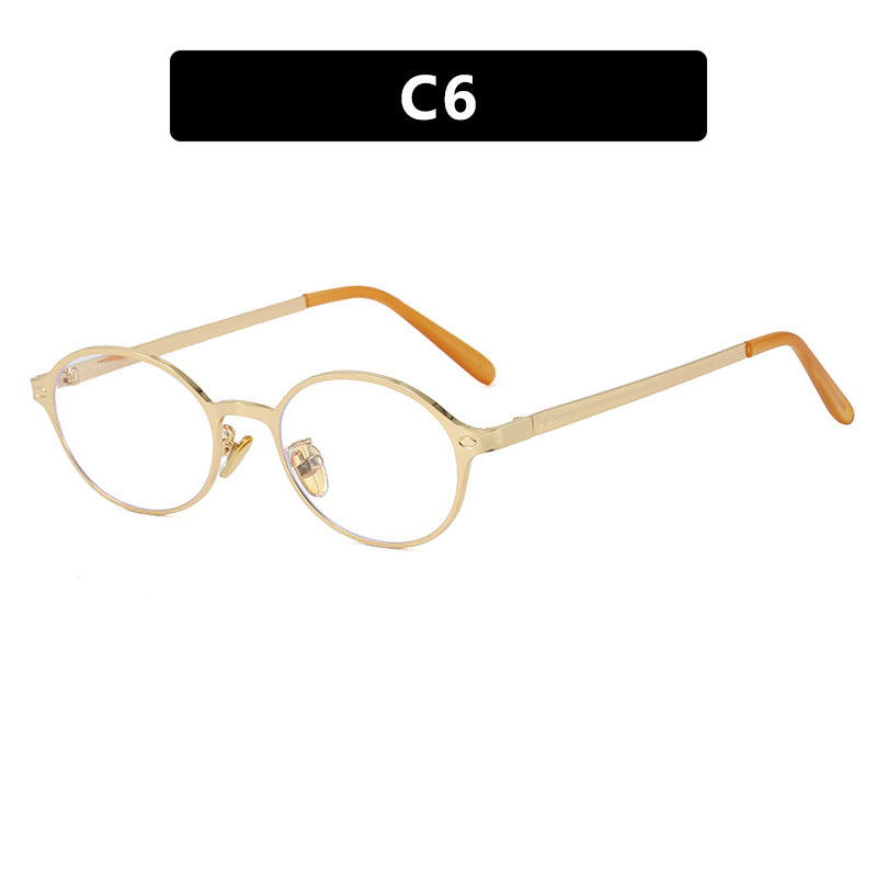 Dame rund brille med filigran metallramme og behagelige nesepads Skanto