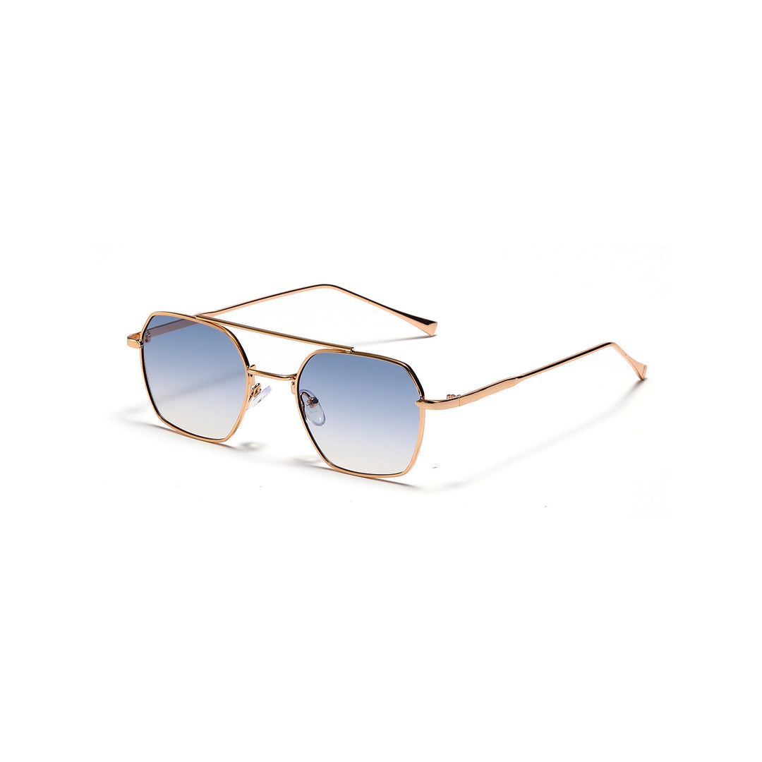 Dame filigrane solbriller med elegant polygonal ramme Skanto