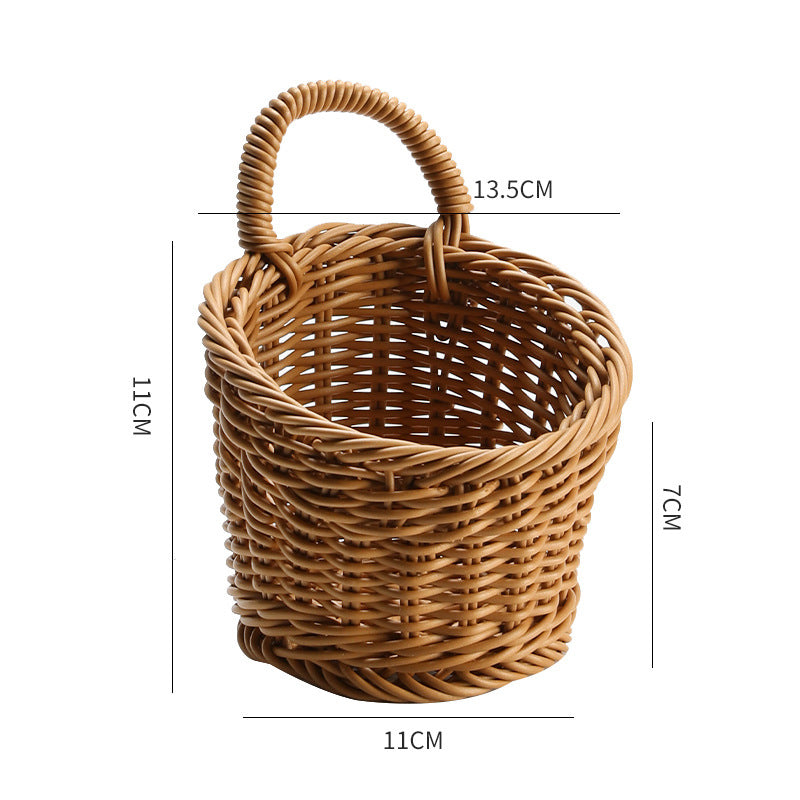 Håndlaget Rattan Oppbevaringskurv Skanto