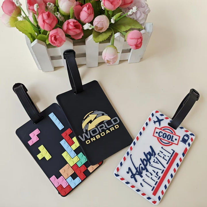 Unisex Retro Puzzle Piece Luggage Tag Skanto