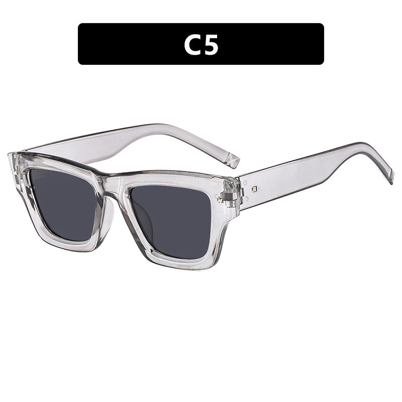 Dame trendy solbrille med firkantet ramme og UV-beskyttelse Skanto