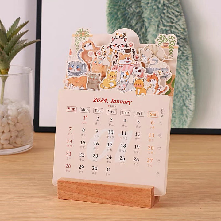 2024 Bloomy Flowers skrivebordskalender | Skanto