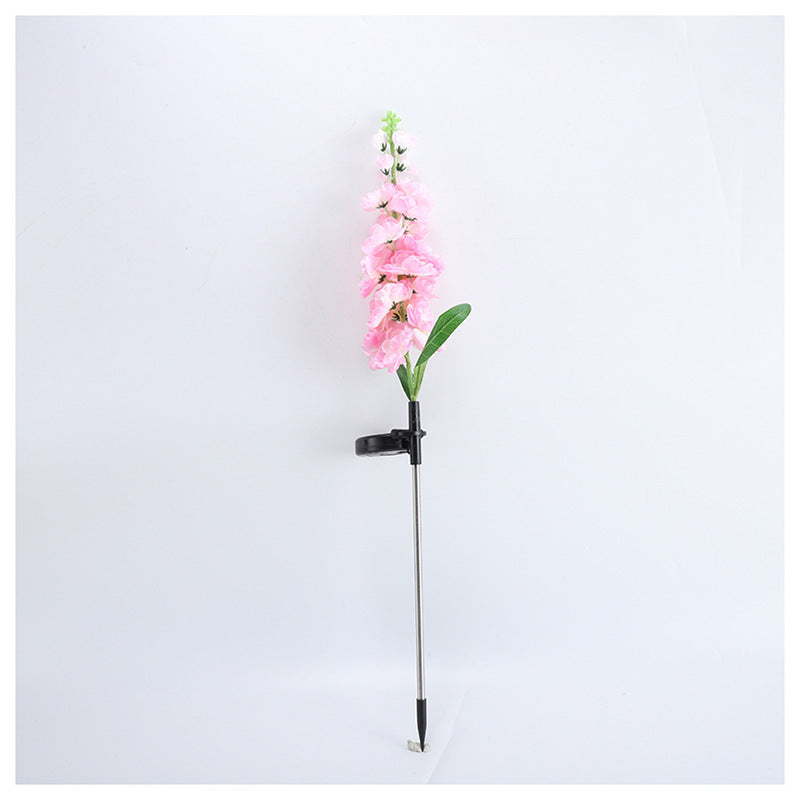 Høy kunstig delphinium blomsterstake med justerbar metallbakke og avtakbar klem Skanto