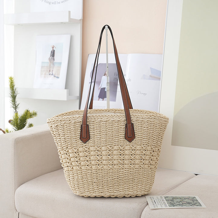 Håndlaget strandveske i boho-stil Skanto