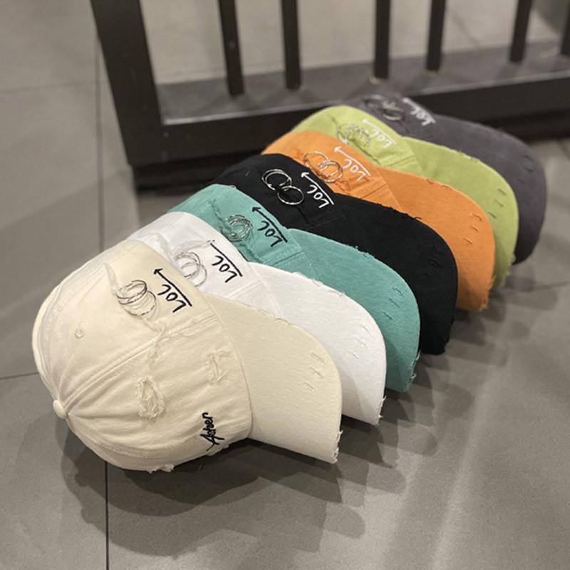 Herre Slitt Denim Caps Skanto