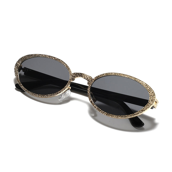 Dame Glamourøs solbrille med glitrende rammedekorasjon Skanto