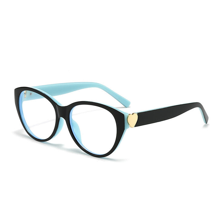 Dame Cat-Eye solbriller med hjerte-motiv Skanto