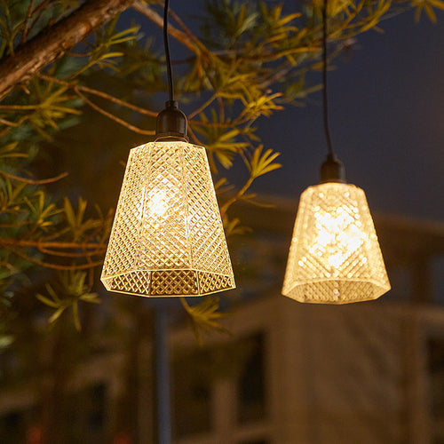 Krystallmønstret solpendellampe USB-oppladbar LED Skanto