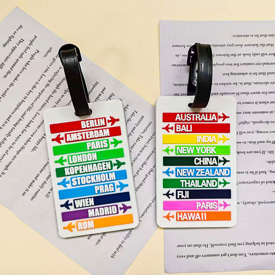 Unisex Travel Theme Luggage Tag Skanto
