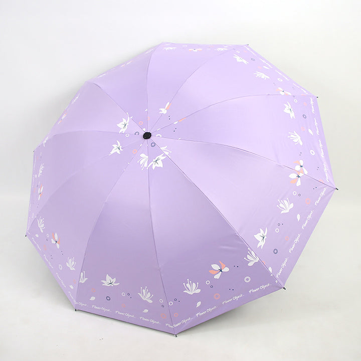 Kvinne elegant paraply med blomstertrykk design Skanto
