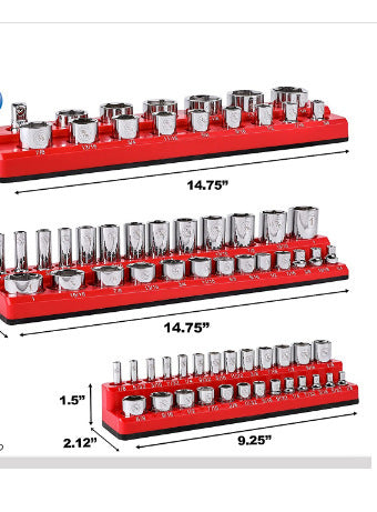 Heavy-Duty Magnetisk Socket Organizer Skanto