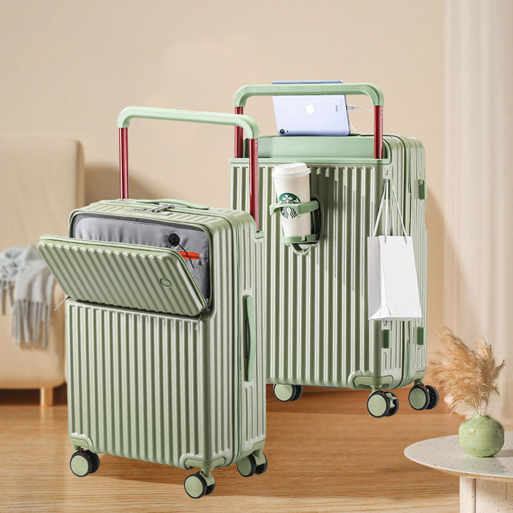 Unisex Multi-Compartment Rolling Hard-Shell Bagasje med Integrert Ladeport Skanto