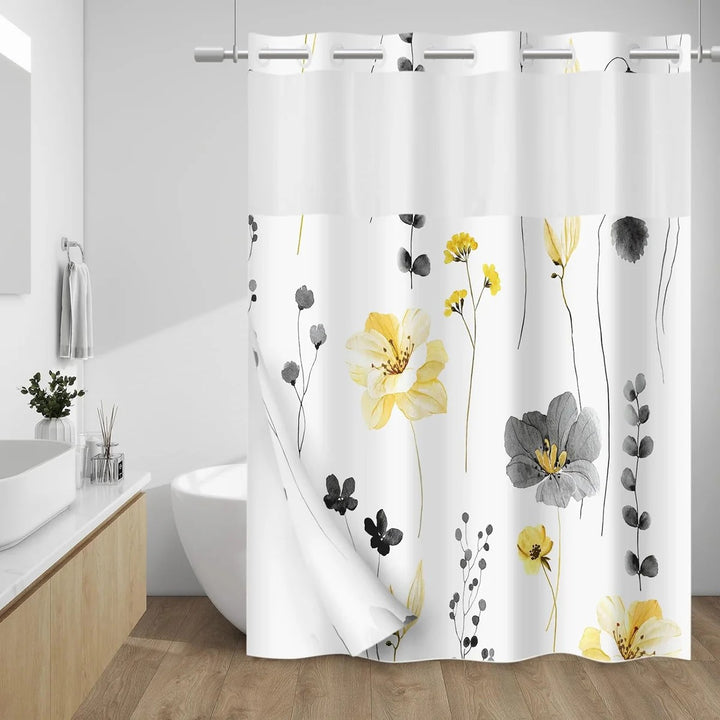 Kunstnerisk Blomster Dusjforheng Skanto