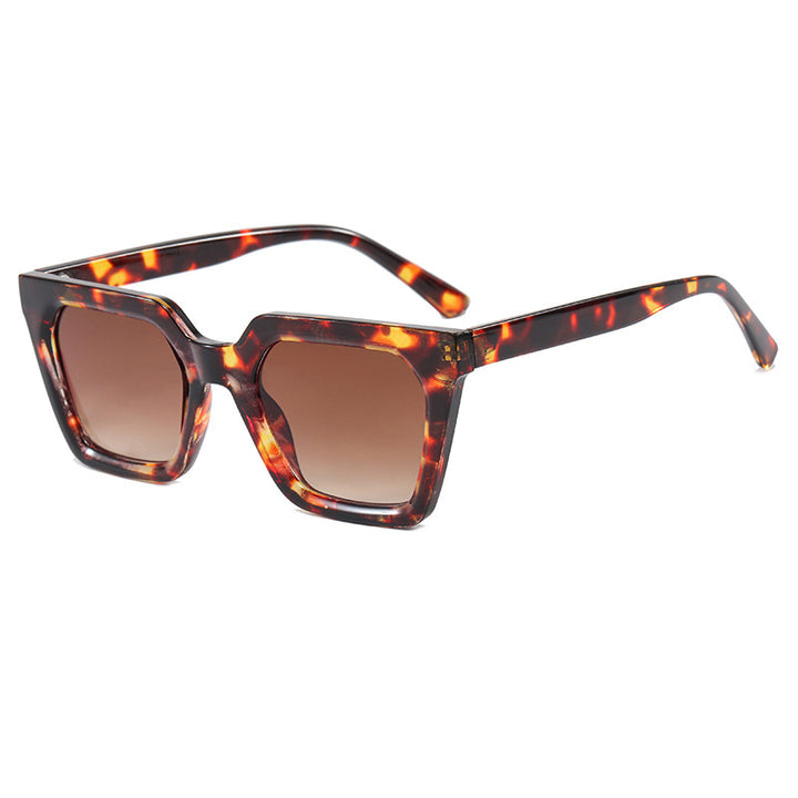 Dame geometrisk solbrille i luksuriøs acetatramme Skanto