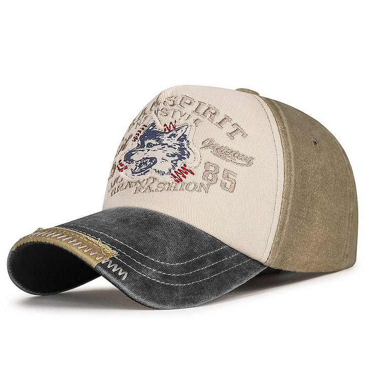 Herre Vintage-Inspirert Ulv Grafisk Baseballcaps Skanto