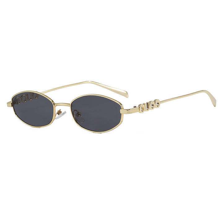 Dame moterik solbrille med elegant rustfritt stålramme og UV-beskyttelse Skanto