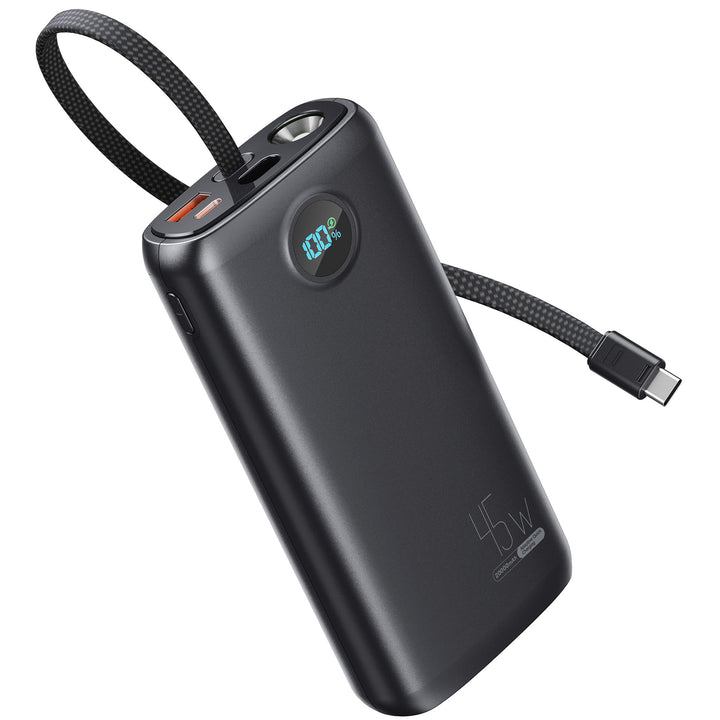 Hochytelses Powerbank med digital ladeindikator og 45W hurtiglading Skanto