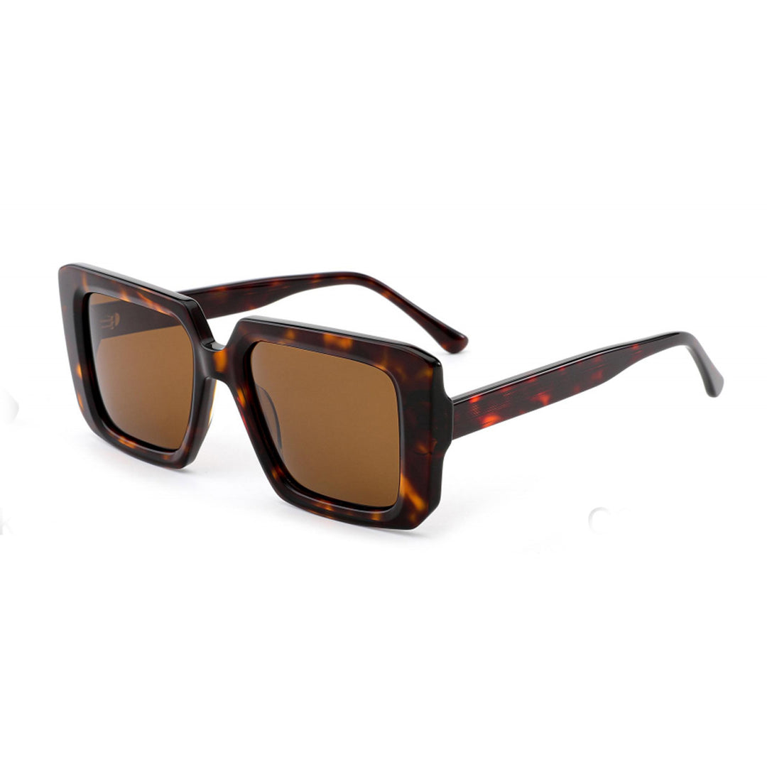 Damen oversized solbrille med unik kvadratisk ramme Skanto
