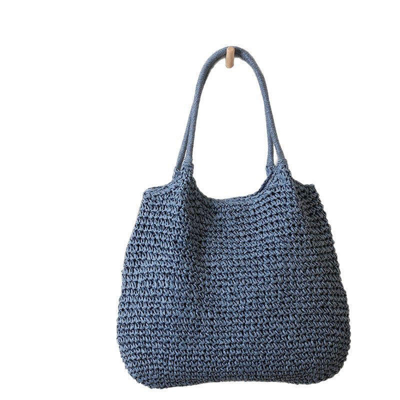 Håndlagd basttote bag med robuste håndtak Skanto