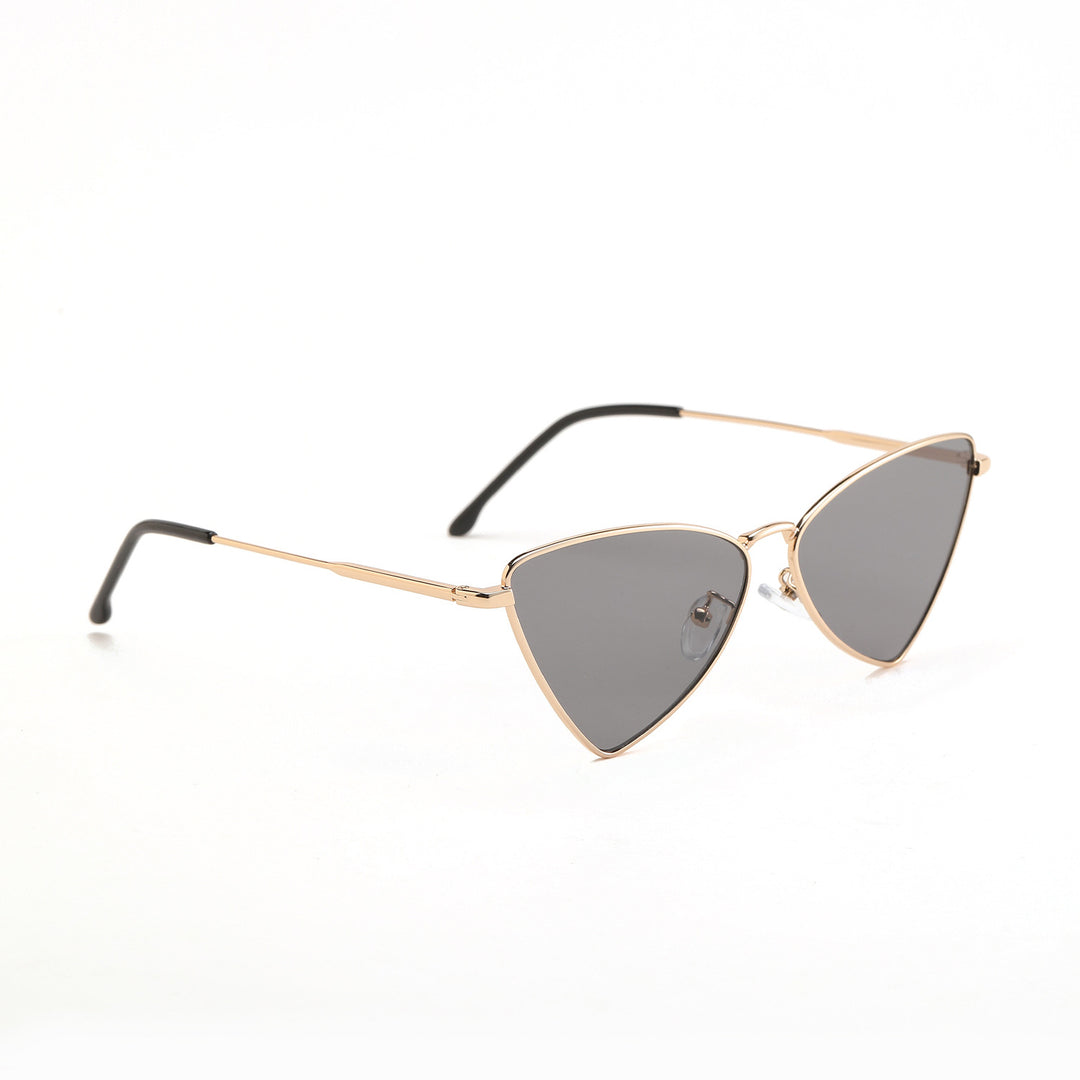 Dame trendy Cat-Eye solbriller med gullige detaljer Skanto
