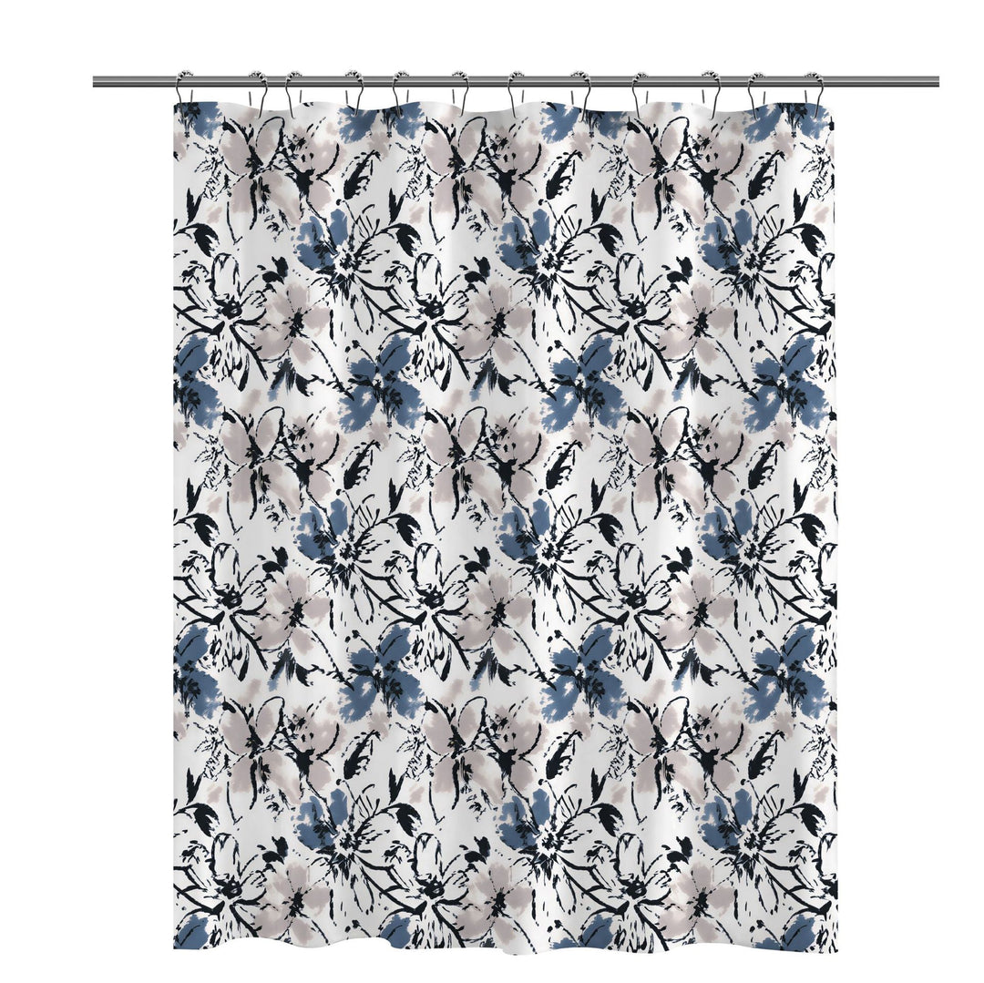 Kunstnerisk Blomstertrykk Dusjforheng Skanto