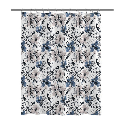 Kunstnerisk Blomstertrykk Dusjforheng Skanto
