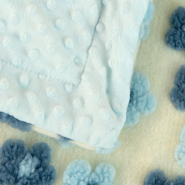 Dame myk og koselig mikrofiber-pledd med blomsterdesign Skanto