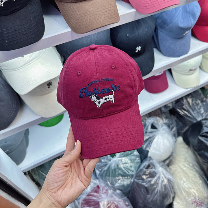 Kvinnebroderte kuemønster baseball cap Skanto