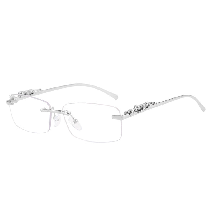 Dame moteriktig solbrille med kunstneriske utsmykninger Skanto