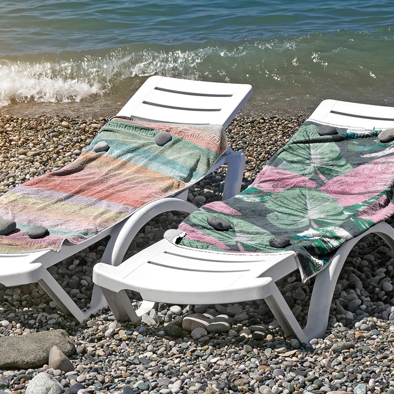 Strandhåndkle i hudvennlig mikrofiber med kreativ mønstermiks Skanto
