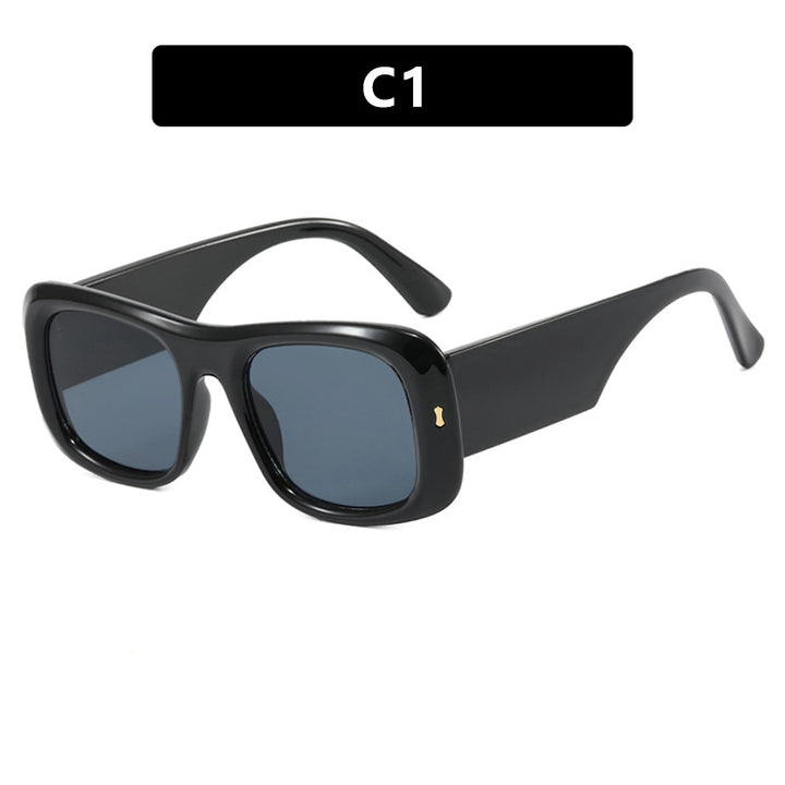 Damen kvadratisk solbrille med refleksjonsbeskyttende linser og moderne ramme konstruksjon Skanto