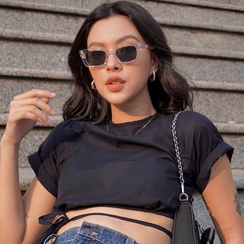 Dame Designer-solbrille med trendy skilpaddemønster Skanto