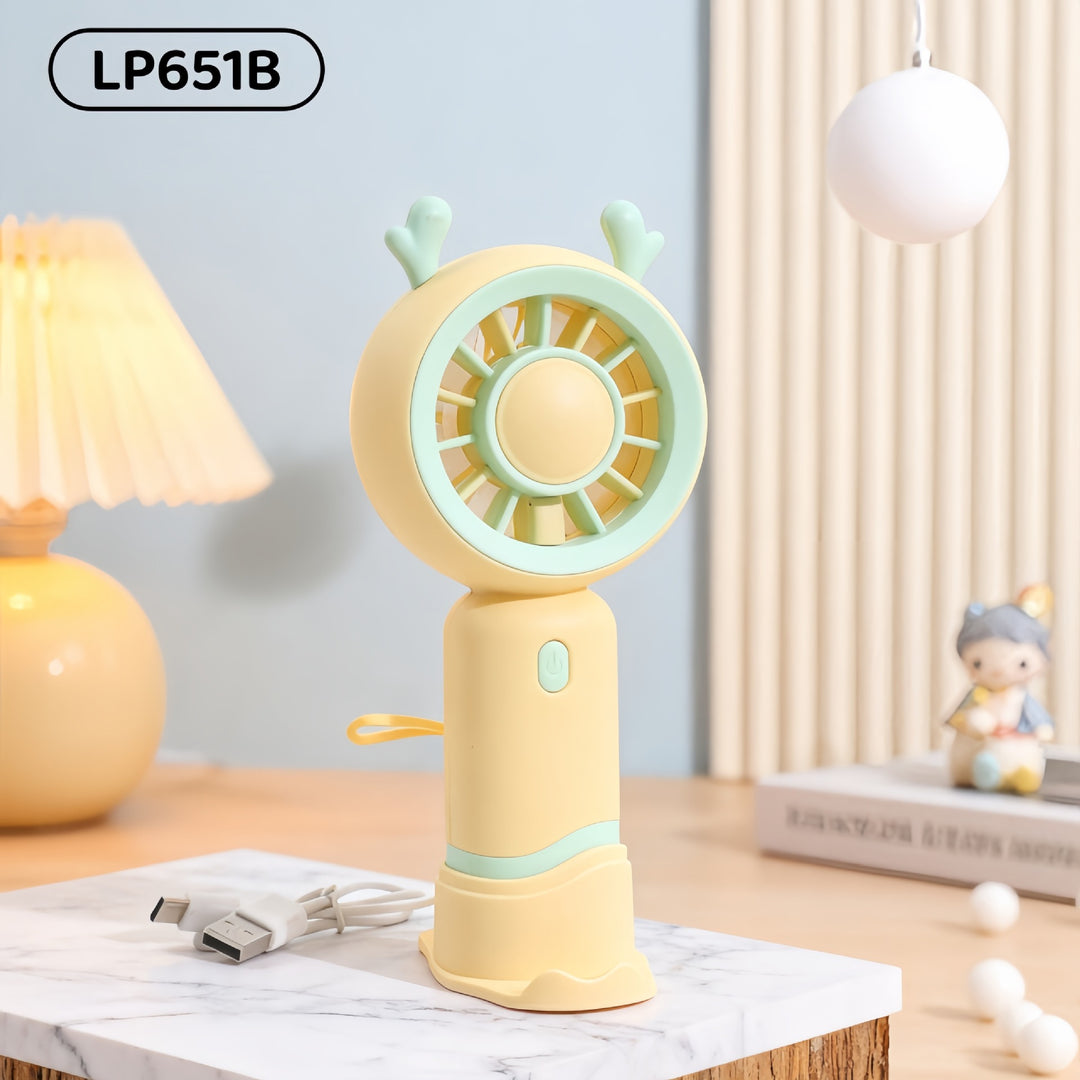 Dame bærbar USB håndvifte med søtt kattedesign Skanto