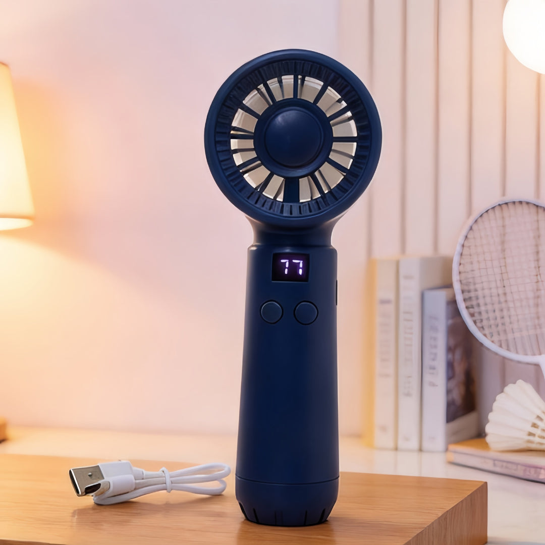 Damen Bærbar USB Mini-vifte med digitalt temperaturdisplay Skanto