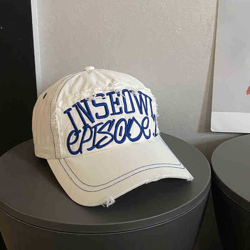 Kvinne Distressed Kunstnerisk Brodert Caps Skanto