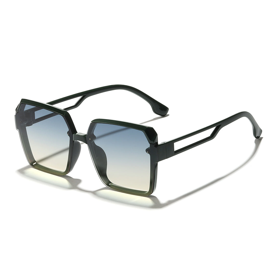Dame oversized solbriller med trendy, gjennomsiktig design Skanto